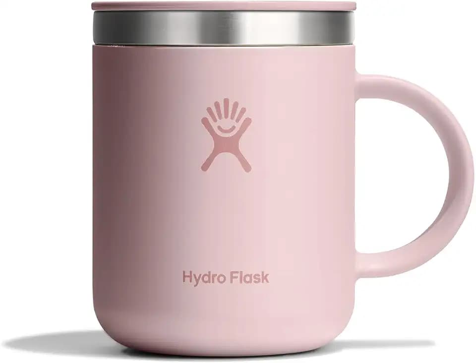Hydro Flask Coffee Mug – Insulated Stainless Steel, Non Spill, Leak Resistant Travel Mug 12 Oz Trillium Pink