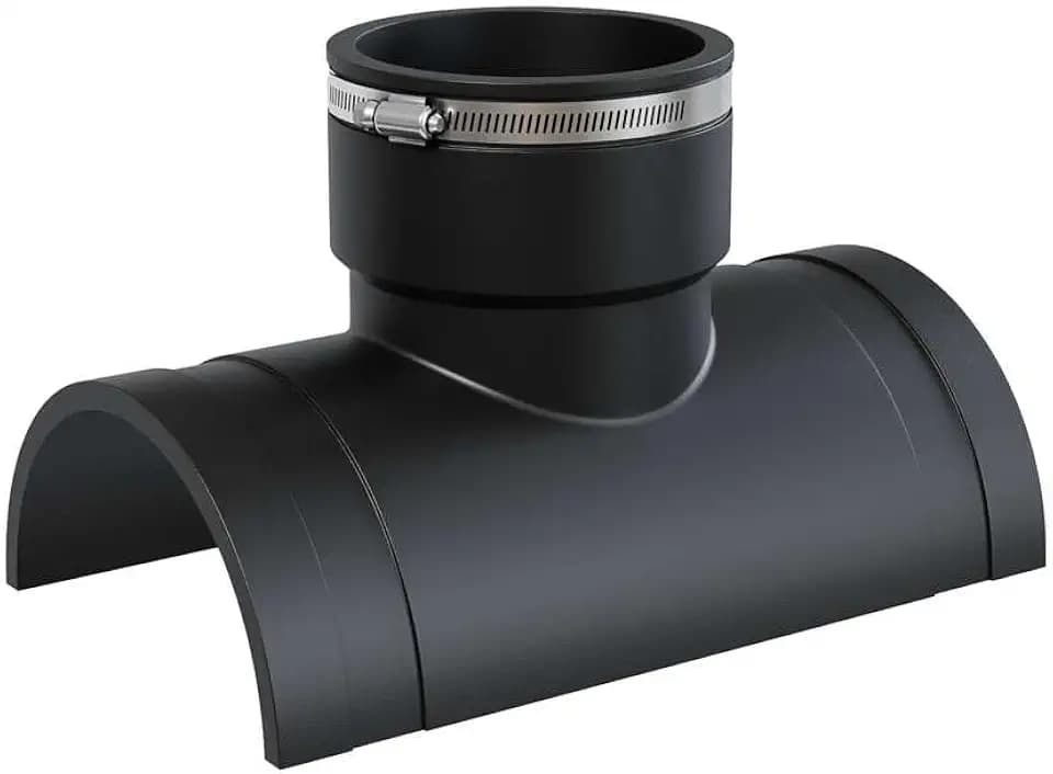 Fernco TST-4 Flexible Tap Saddle – 4" PVC Sewer Main Saddle for Tee Connections, Soil-Tight & Water-Tight up to 10 PSI