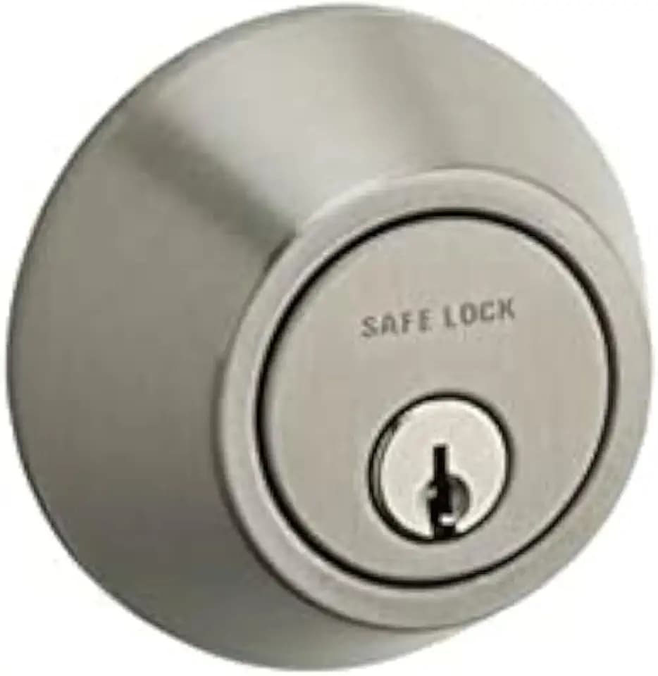 Safelock SD9100-15V1 Single Cylinder Deadbolt with RCAL Latch and RCS Strike with New Chassis Satin Nickel Finish
