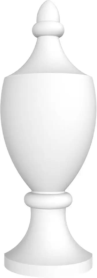 Ekena Millwork 3 3/8"W x 1 5/8"D x 10"H Half Round Urn Finial