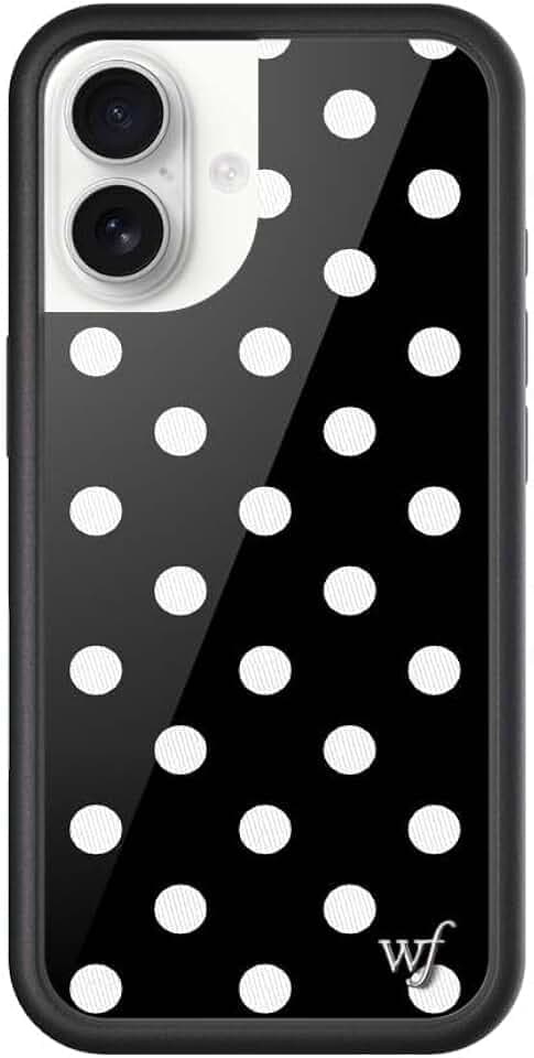 Wildflower Cases - iPhone 17 Compatible - Polka Dots - Black and White