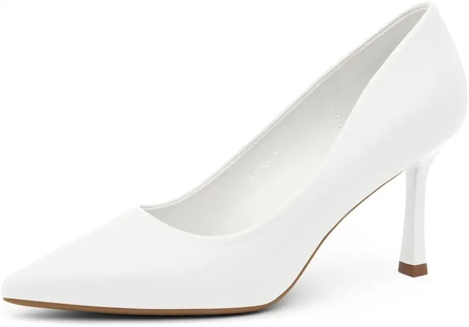 Herstyle 3 Inch High Heels Pumps for Women Closed Toe Pointed Toe Stiletto Dressy Heeled Shoes for Work Office Wedding Party
