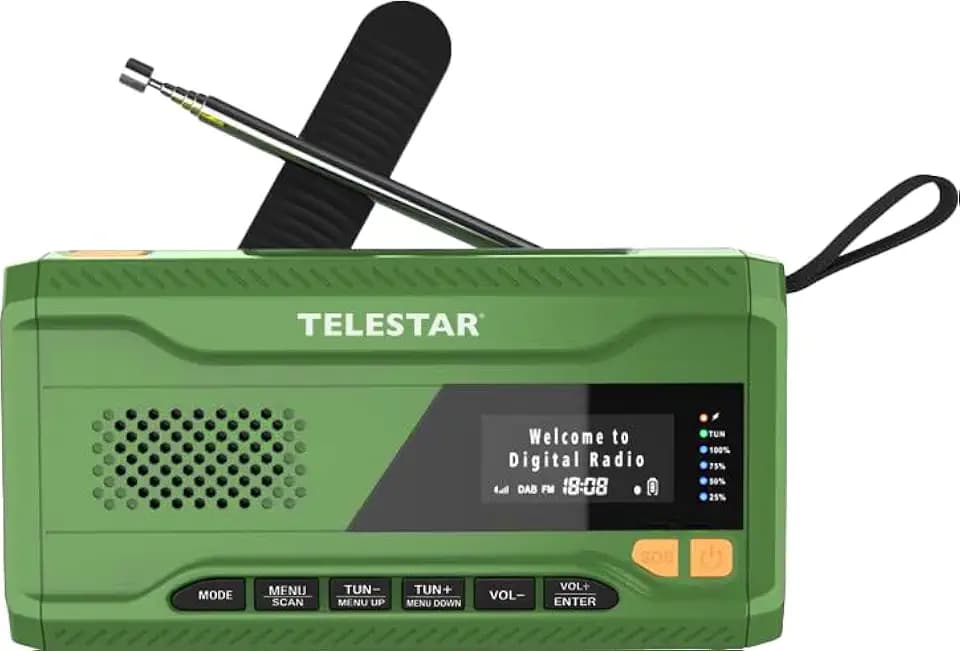 TELESTAR TOP NR 5 – Notfallradio mit 4000 mAh Akku – Grün