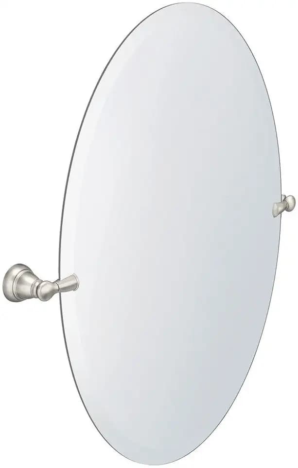 Moen Y2692BN Banbury 26 in. x 23 in. Pivoting Wall Mirror in Brushed Nickel