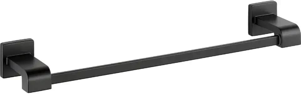 Delta Towel Rack | 18 Inch Matte Black Towel Bar for Bathroom, Kitchen | Ara Accessories