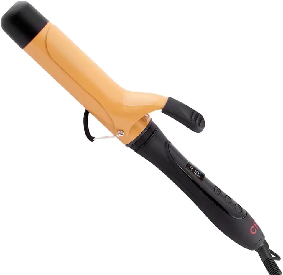 Chi Air Ca1035 Texture Tourmaline Ceramic Curling Iron 1 1/2 Inch, Onyx Black