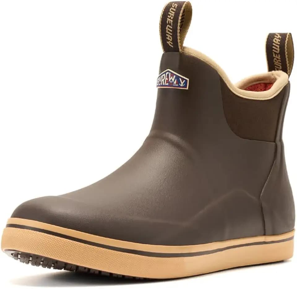 SUREWAY Men's Waterproof Ankle Deck Boots