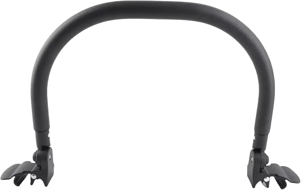 Angle Baby Stroller Bumper Bar for Comfortable Grip, Universal Stroller Armrest with Silicone Handle