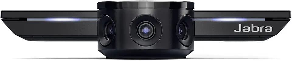 Jabra PanaCast 4K Kamera mit Tischständer, 3 x 13 MP, 180° Panorama-4K Ansicht, MS Teams zertifiziert, funktioniert mit Zoom, Google Meet, tragbar (erneuert)