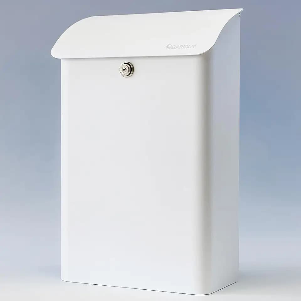 Barska Wall-Mount Top Opening Mail Drop Box – Secure Steel Mail & Key Deposit Box with 2 Keys, Top Drop Slot & Mounting Hardware – for Ballots, Documents, Letters & More