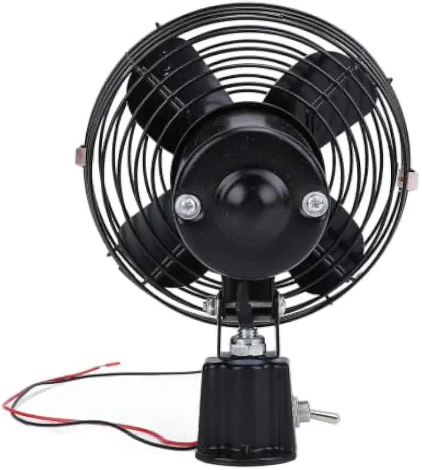Yosoo Health Gear Auto Kühllüfter, 12V Metall Ventilator mit 2 Geschwindigkeiten für Auto, LKW, Wohnmobil und Boot