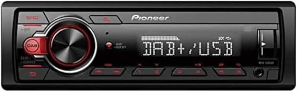 Pioneer MVH-130DAB, 1-DIN-Autoradio mit RDS und DAB+, USB, AUX-Eingang, geringe Einbautiefe