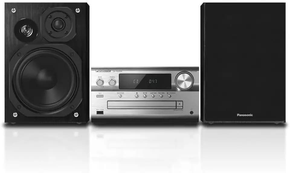 Panasonic SC-PMX94EG-S Micro HiFi System (120 W RMS, Digital DAB+, CD, UKW , Bluetooth, USB, AUX) silber, Einheitsgröße