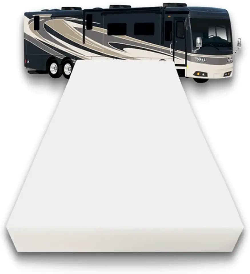 FoamRush 6-Inch Bunk (28" x 75") High Density Foam RV Mattress Replacement, Firm, Pressure Relief, Travel Camper Trailer Truck, Made in USA, CertiPUR-US Certified, Cover Not Included