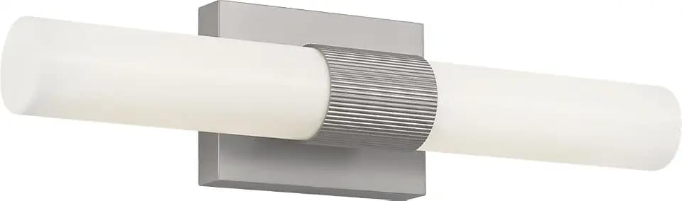 Generation Lighting GLV1622BN-L Sarco 18-in LED Vanity Light in Brushed Nickel with White Acrylic Shade for Mirror, Bathroom Vanity Light for Vanity Lighting, Bathroom Lighting and Bath Lights