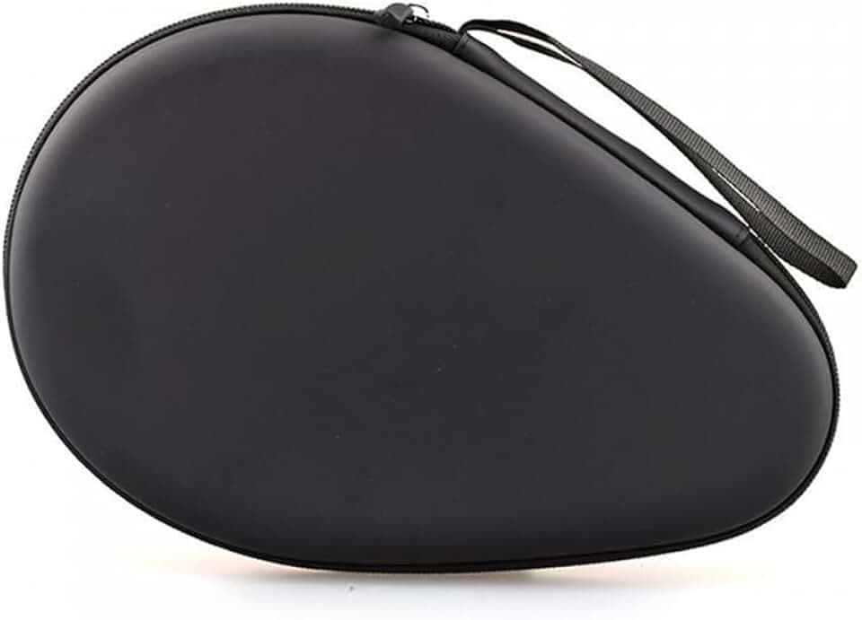 MiOYOOW Table Tennis Racket Case, Hard Shell Ping Pong Storage Bag Ping Pong Paddles Case with Zipper Can Hold 2 Short-Handled Rackets or 1 Long-Handled Racket