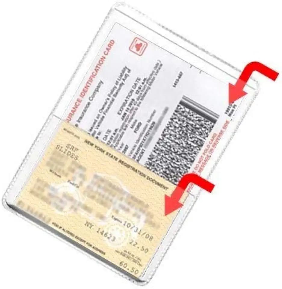 StoreSMART Clear Auto Insurance and Registration Card Holder - 2 Pack