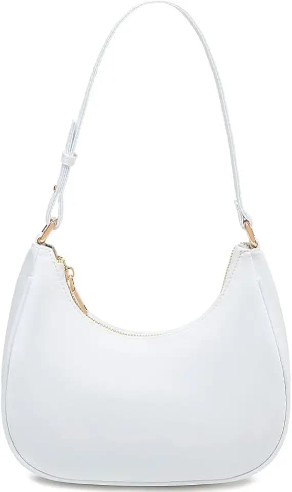 WSRYDJDL Crescent Shoulder Bags for Women Cute Hobo Tote Handbag Under the Arm Purses Mini Clutch Purse with Zipper Closure