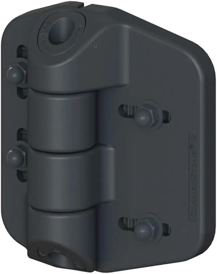 Cornerstone® 2 Heavy Duty Adjustable Self-Closing Gate Hinge | Installation Hardware Included | 2 Hinges Included | C2H200F-SD-BK, Black