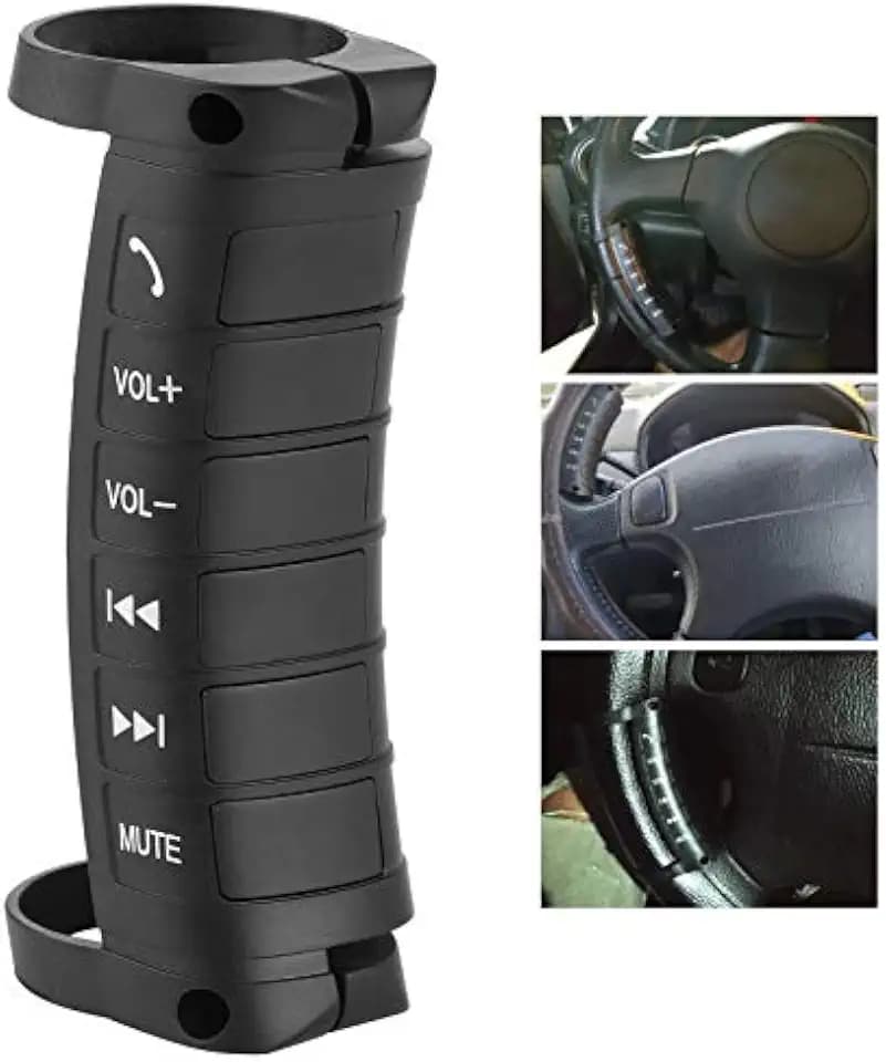 Taste Media Fernbedienung für Lenkrad Tragbar Drahtlos Bluetooth Auto Fernbedienung Telefonanrufe Musik Controller Navigation Double Din DVD Controller Universal