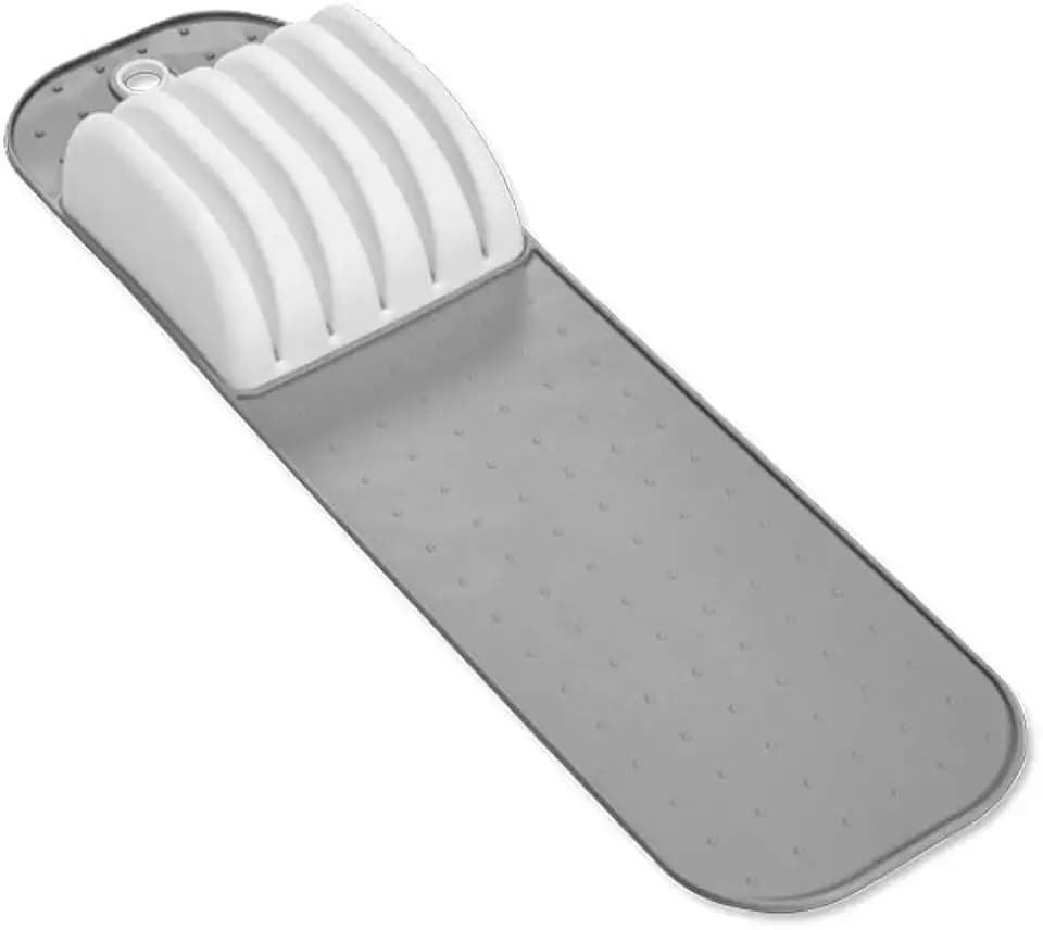 madesmart Classic In Drawer Knife Mat, 5 Knives, White