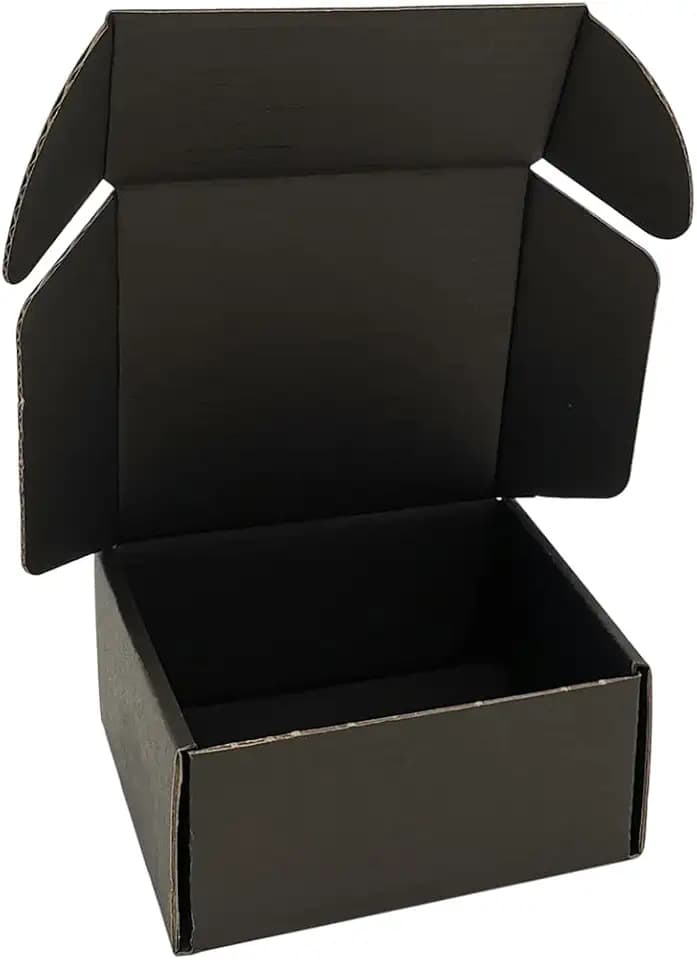 50 Pack 4x4x2'' Small Shipping Boxes, Corrugated Cardboard Mailers for Business, Black (CM442B)