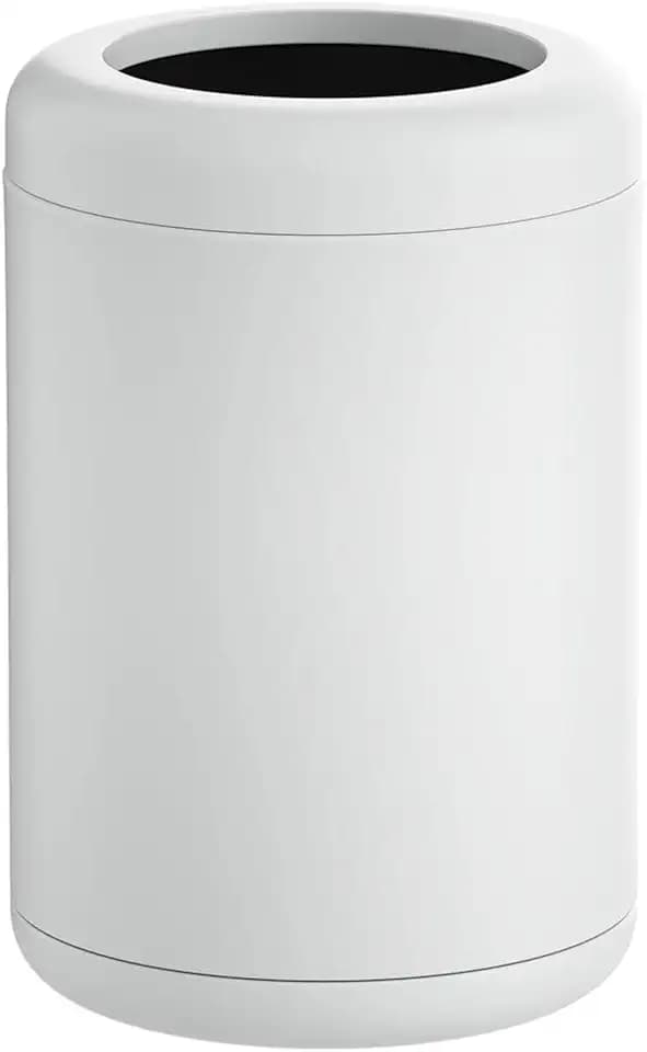 White Bathroom Trash Can, 10L/2.6GAL