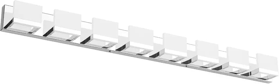 Tipace 8 Lights Modern LED Chrome Vanity Light for Bathroom Wall Light Up and Down LED Bathroom Light Fixtures Over Mirror(White Light 6000K)
