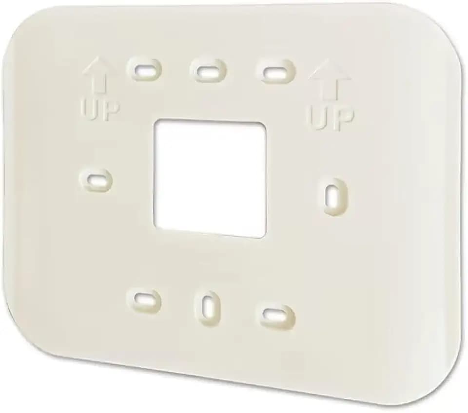 Large Thermostat Backplate – Universal Fit for Standard Thermostats, Wall Plate Cover for Clean Wall Finish(Off-White)