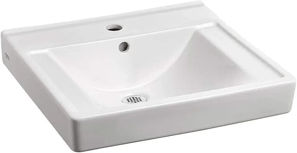 American Standard 9024001EC.020 Decorum Wall-Hung Bathroom Sink With Center Hole Only, White