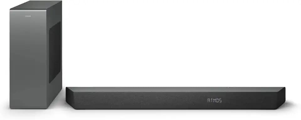 Philips TAB8507/10 Soundbar 3.1 Kabelloser Subwoofer, Dolby Atmos, Cinematiischer Sound, HDMI eARC, 600 W