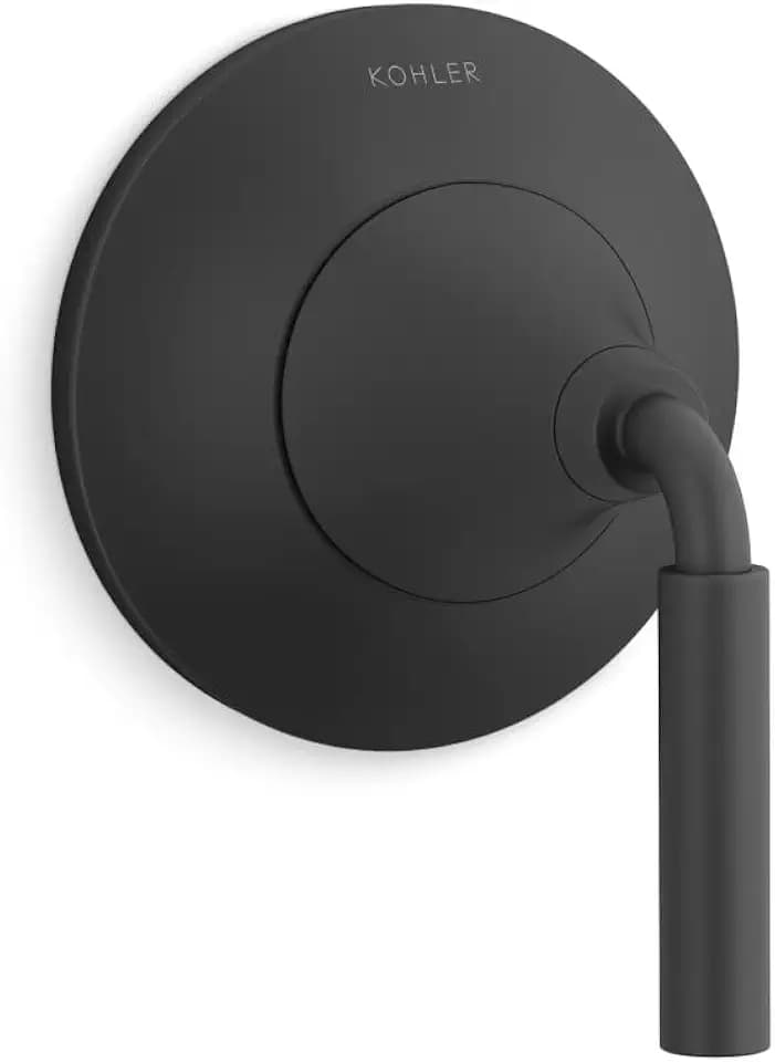 KOHLER T23955-4-BL Tone MasterShower Single-Handle Transfer Valve Trim Kit, Wall-Mount, Valve Required, Matte Black