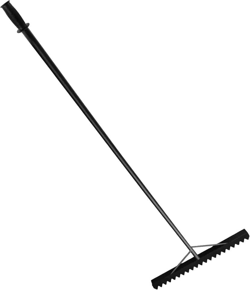 Asphalt Lute Rake,Sharp 36 Inch Blade,84 Inch Carbon Steel Handle
