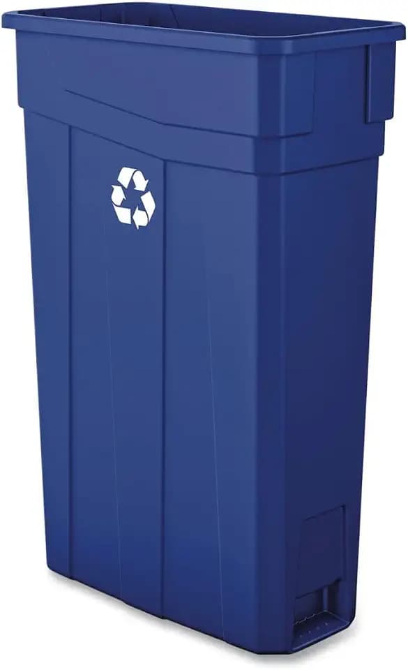 Boardwalk Slim Recycling Container, 23 gal, Blue, Polypropylene