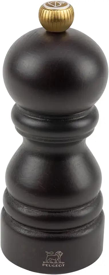 Peugeot Paris Classic Manual Salt Mill - Adjustable Grinder - Beechwood, Chocolate, 5-Inch
