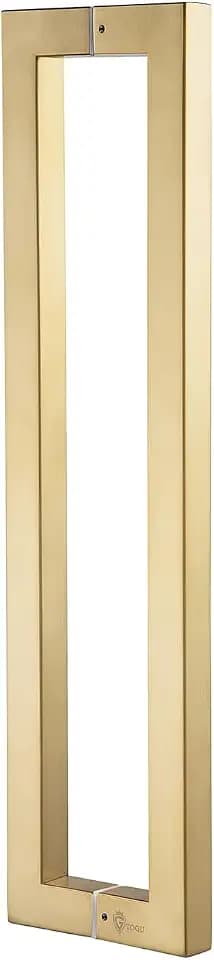 TOGU TG-6013 1800mm/71 inches Square/Rectangle Shape Stainless Steel Push Pull Door Handle for Solid Wood, Timber, Glass and Steel Doors, Satin Gold Finish