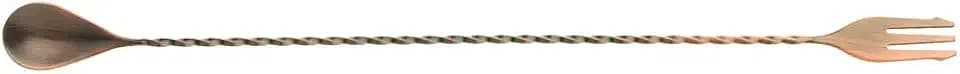 Barfly Bar Spoon, Fork End 15 3/4" (40 cm), Antique Copper