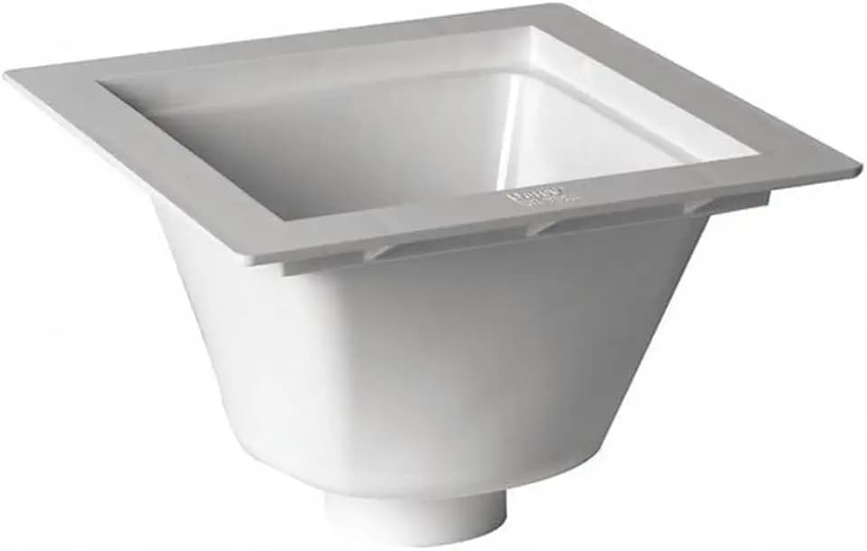 Oatey 42721 Floor-Mounted Utility Sink with 3 in. Socket, White, Small