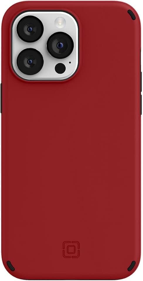 Incipio Duo Case for iPhone 14 Pro Max – Magsafe & Wireless Charging Compatible, Slim Dual-Layer Protective Case with 12ft Drop Protection, Shock-Absorbing, Scratch-Resistant Cover - Red