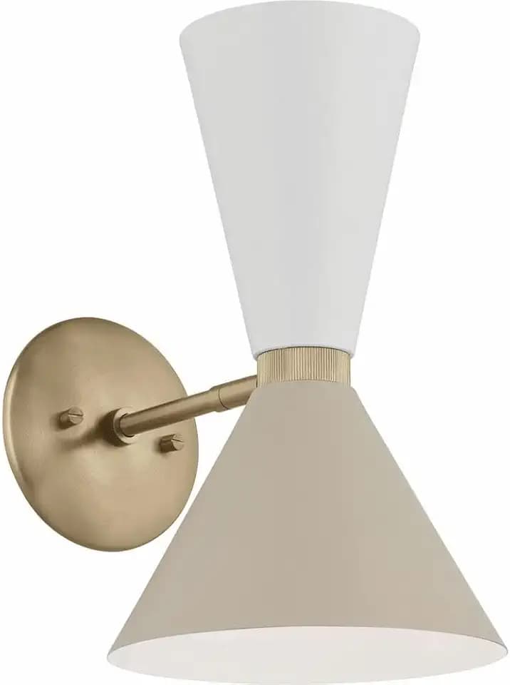 Kichler Phix 13.5" 2-Light Wall Sconce Light, Champagne Bronze