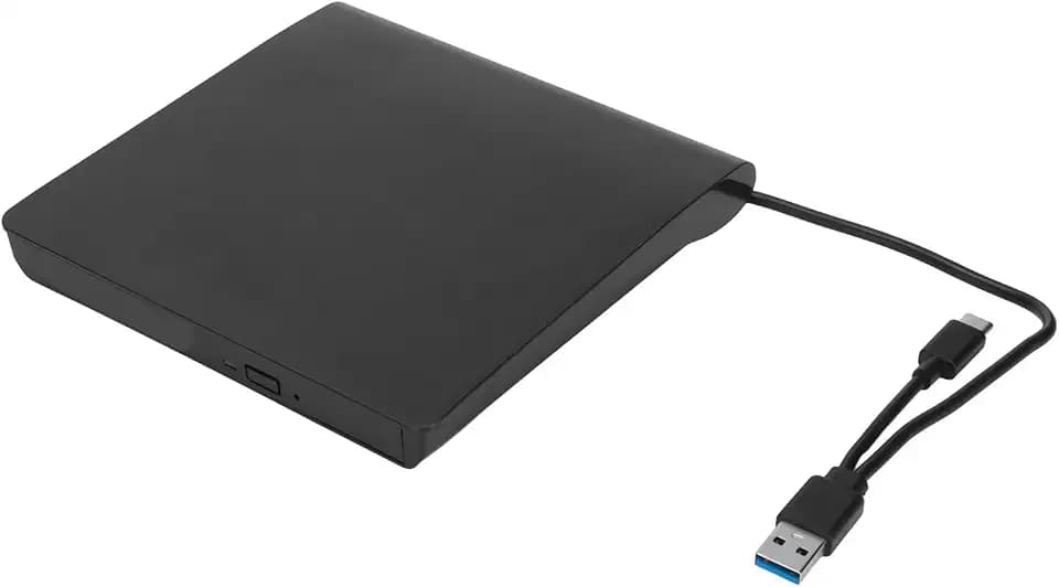 Yosoo Health Gear Externes DVD-Laufwerk, Typ A, Typ C, USB 3.0, USB 2.0, 5 Gbit/s, Gehäuse für Optisches Laptop-Laufwerk, für 12,7 Mm/9,5 Mm SATA-DVD-RW-Laufwerk