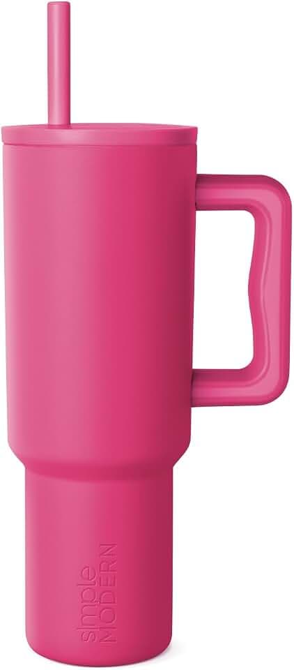 Simple Modern 40oz Leak-Proof Ceramic Lined Tumbler with Handle | Magenta