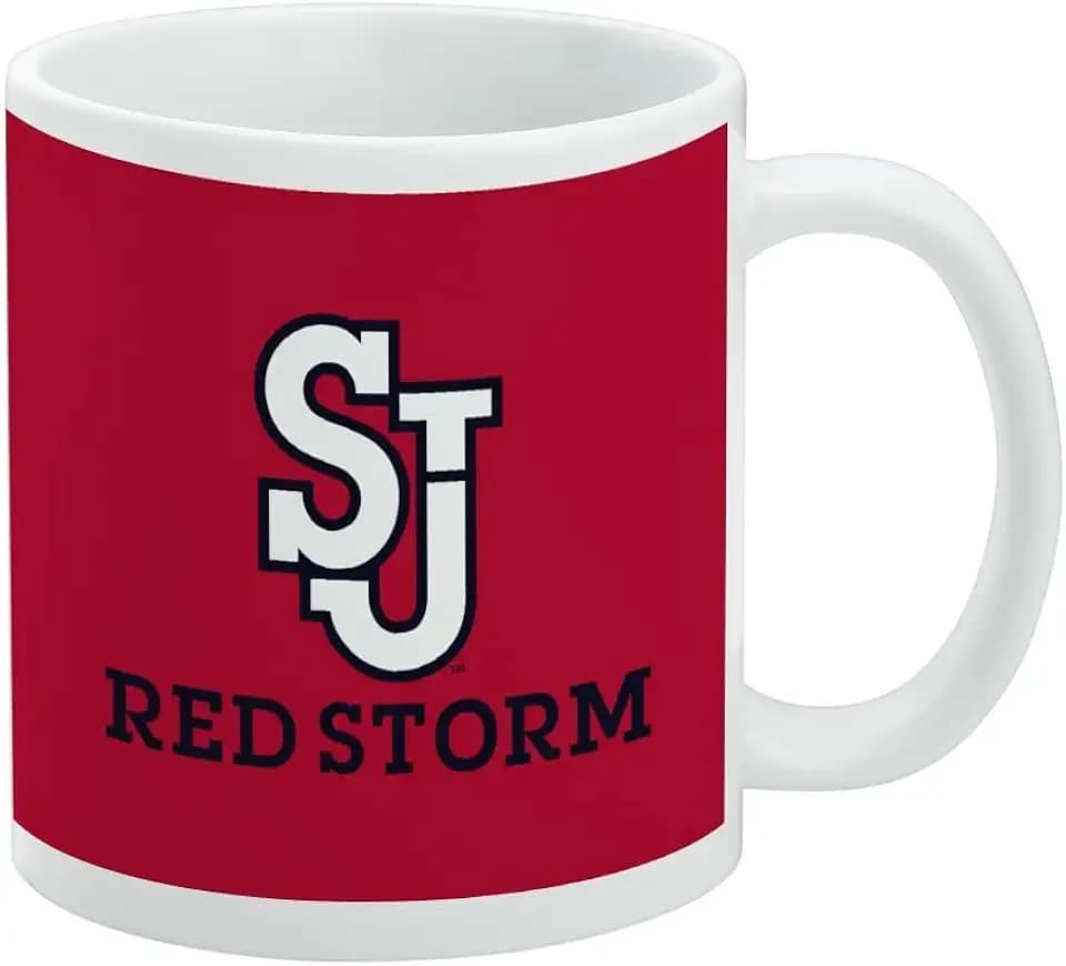 St. John's University Red Storm Logo Ceramic Coffee Mug Gift, 11oz, White