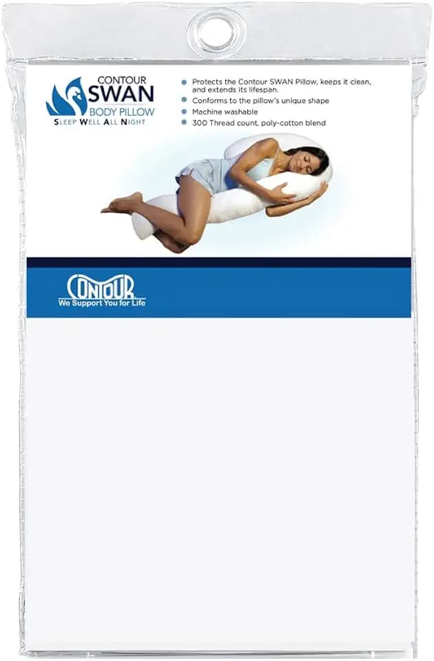 Contour Swan Pillowcase - White, 1 Pack