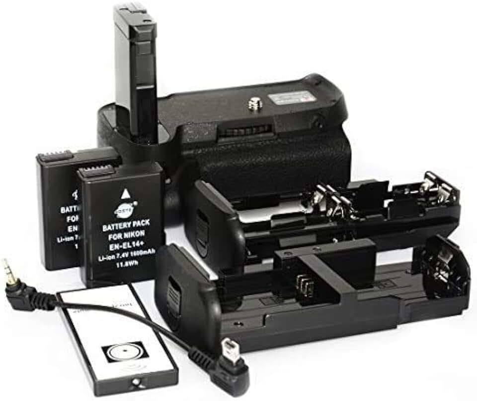 DSTE® Infrarot Fernbedienung Batterie Griff Kompatibel für Nikon D3100 DSLR Digital Kamera als BG-2F mit (2 Packung) EN-EL14