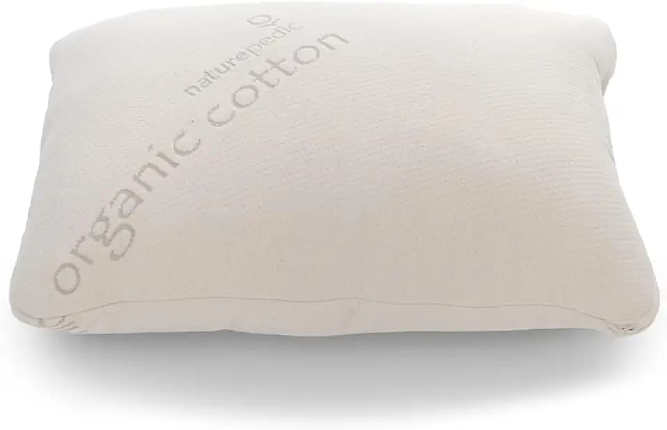 Naturepedic Organic Latex Pillow - King Bed Pillow with Soft Comfort - Luxury Pillow with Adjustable Fill for Comfortable Sleeping, Back Support and Neck Pain Relief