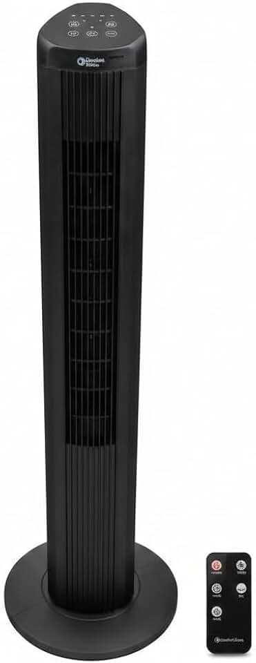 COMFORT ZONE 40-Inch Oscillating Bladeless Tower Fan