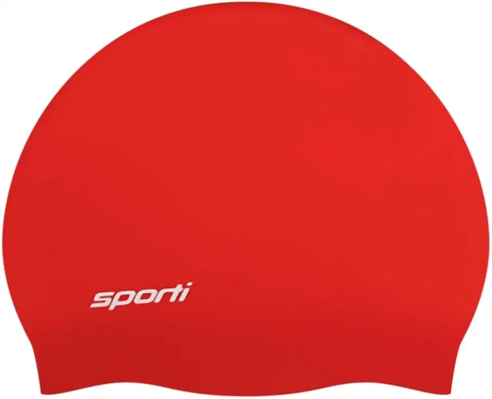 Sporti Unisex-Child Silicone Swim Cap, Protects Hair, Lessons Lap Swimming