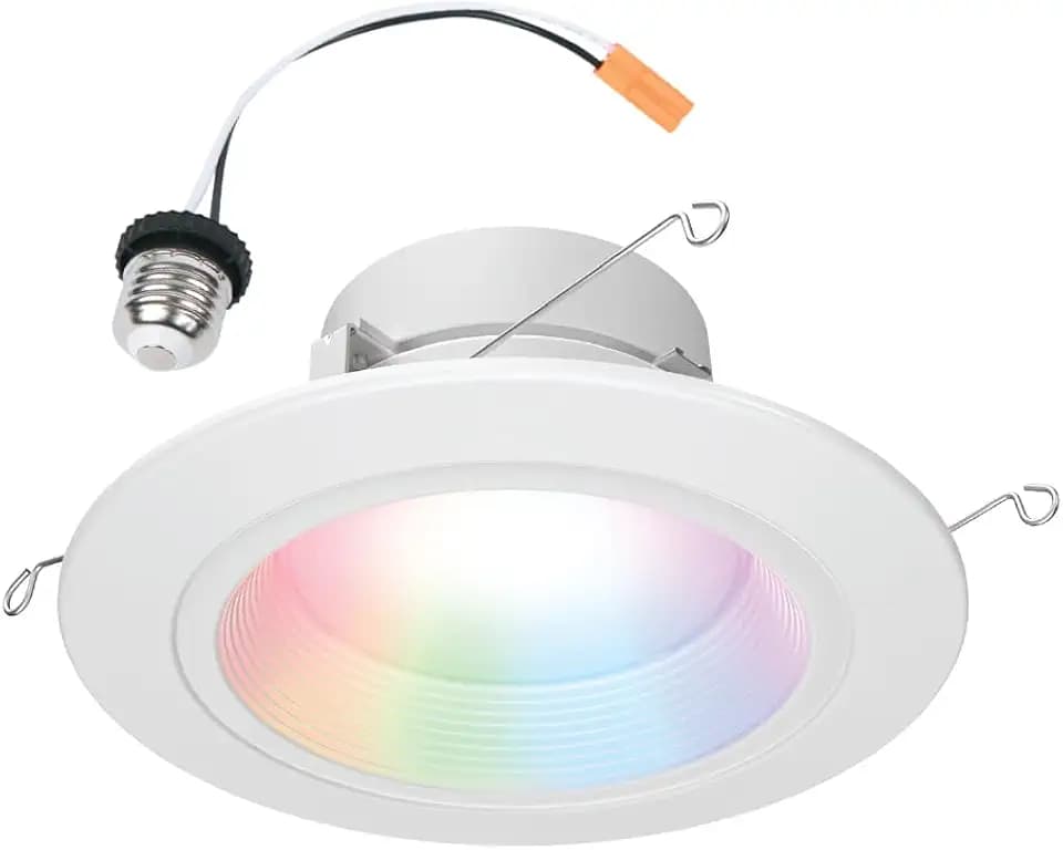 HALO RL LED Recessed Lighting 5/6 in Smart WiFi RGBWW Canless ceiling Light