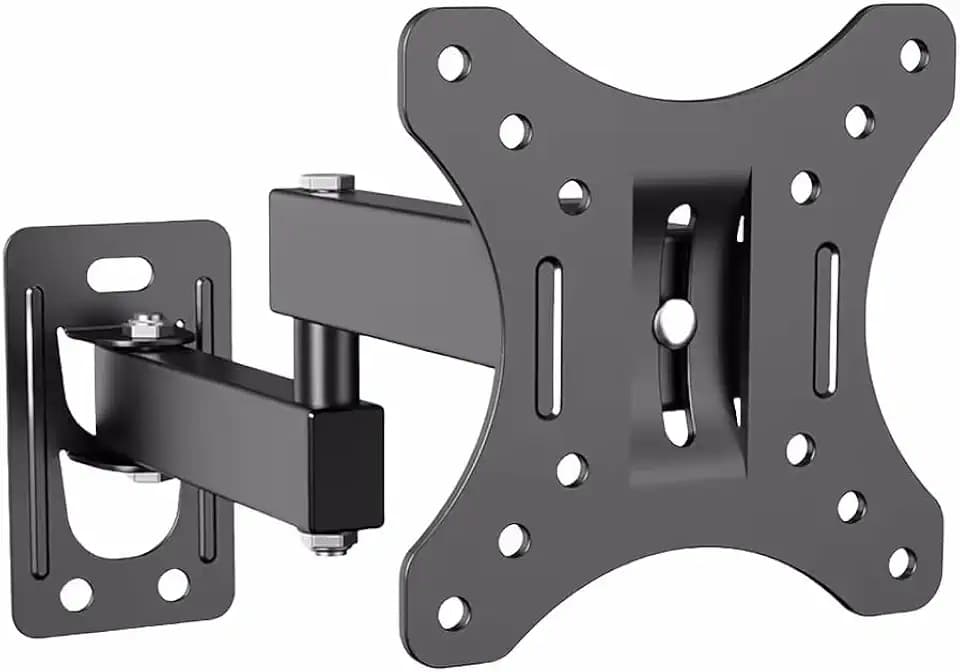 TV Wandhalterung Schwenkbar Neigbar Drehbar Fernseher Wandhalterung für 10-32 Zoll Flach&Curved Fernseher, VESA 100x100mm/75x75mm